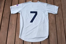 New Mickey Mantle NY New York Yankees AL GRAY Heavyweight Baseball Jersey Medium