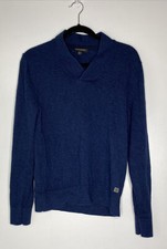 Banana Republic Men  s Size M Pull Over Navy Blue Sweater Academia