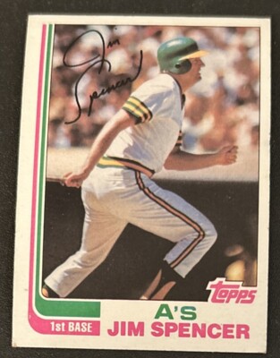 1982 Topps Jim Spencer Baseball Card #729 A s 1B GD O/C