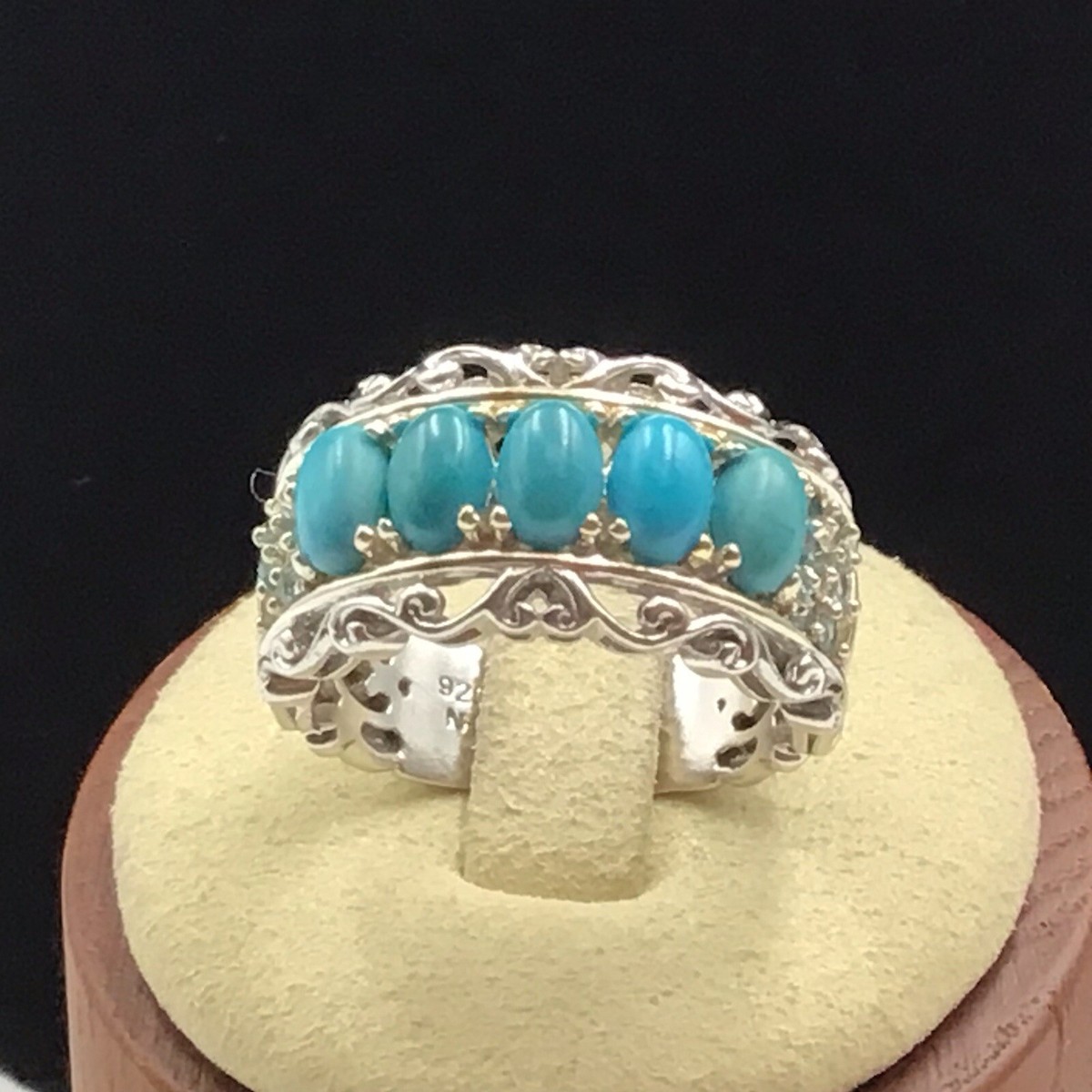 Gems En Vogue Michael Valitutti Persian Turquoise Blue Topaz SS