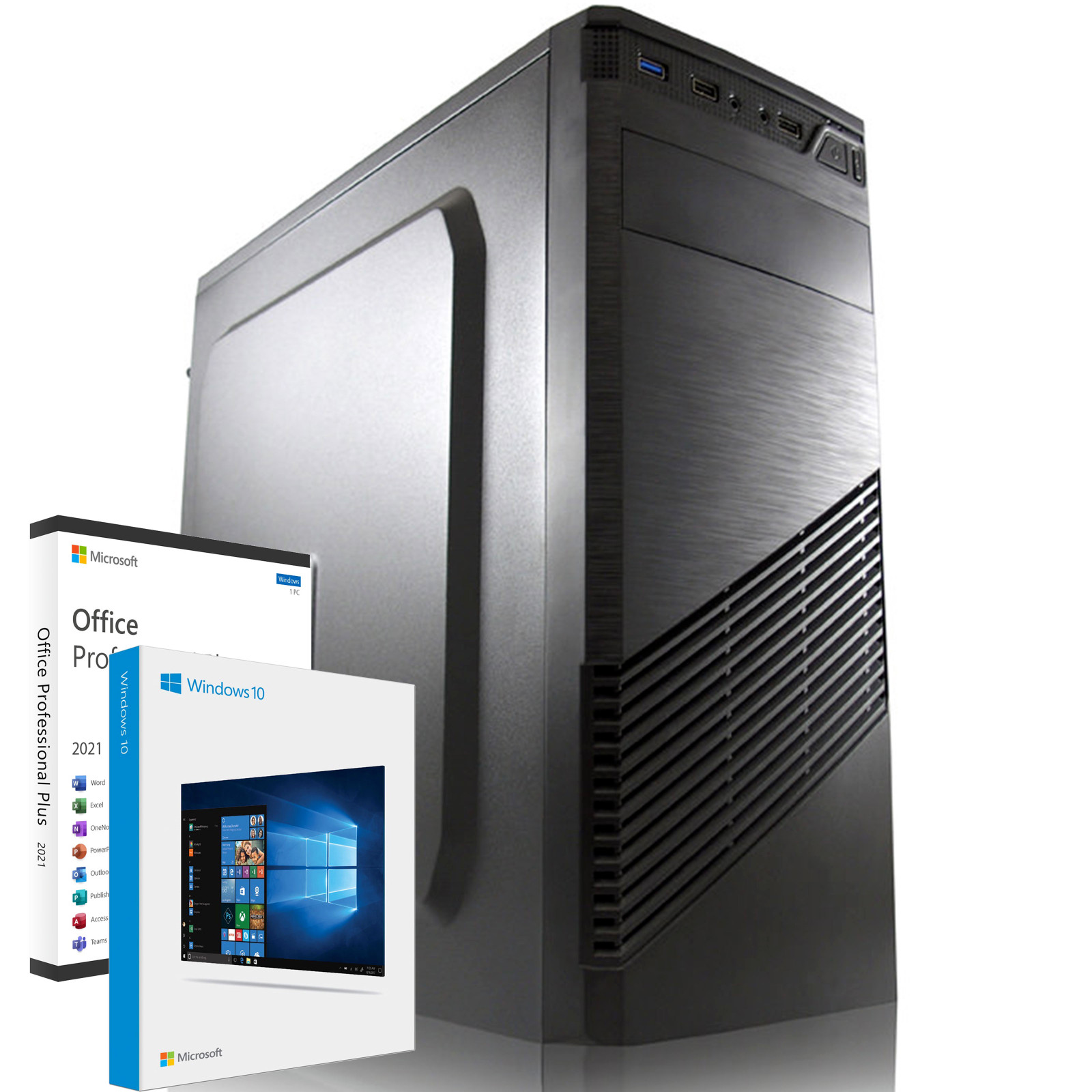 Pc Desktop Computer Assemblato Core i5-3470 Ram 16Gb SSD 480Gb Windows 10...