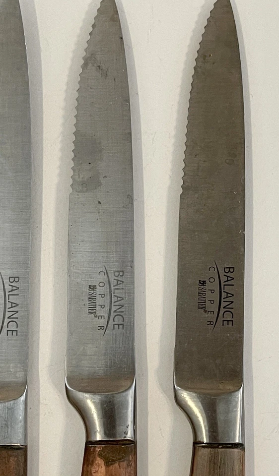 批量 8 件 SABATIER 法国平衡铜牛排刀 — 第 3/4 张图片