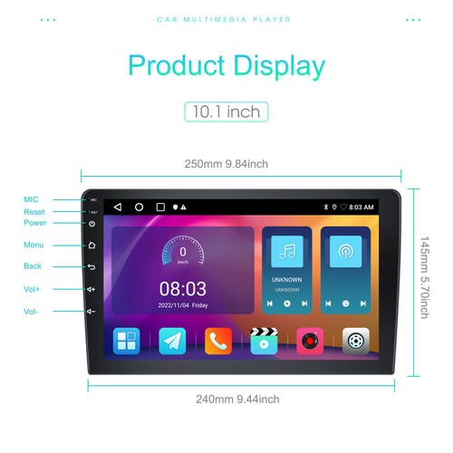 10" FOR TOYOTA HILUX 20152022 ANDROID 13 CAR STEREO GPS APPLE CARPLAY HEAD UNIT eBay