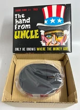 THE HAND FROM UNCLE SAM COIN OPERATED BATTERY BANK MIB - UNUSED