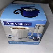 CorningWare Lunch To Go Lidded Mug With Warmer and Carrying Bag MW-20 NEW in BOX