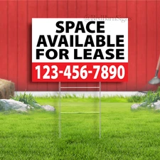 Space Available For Lease Indoor Outdoor Yard Sign