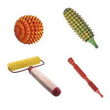 Acupressure Massager Wooden Sujok Jimmy and Mini Roller Pack of 4