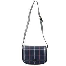Burberry Nova Check Shoulder Bag Navy PVC Cro...
