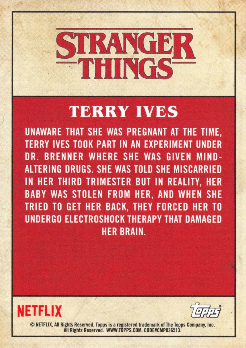 Stranger Things Welcome Upside Down CHARACTER Insert Card #19