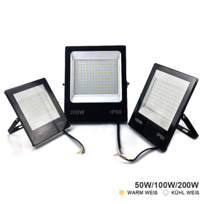 LED Fluter Flutlicht Strahler SMD Außen Floodlight 50W 100W 200W IP65 230V DE