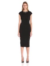 TED BAKER crystal embellish sheath pencil bodycon midi dress party evening 1 8