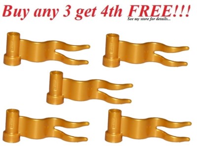 New Lego Lot of 5 PEARL GOLD Wave Wavy Racing Flags Town City Kingdom Friends