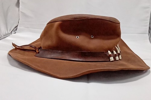 Bullhide Mens Western Cowboy Hat Leather Brown XL - Picture 3 of 9