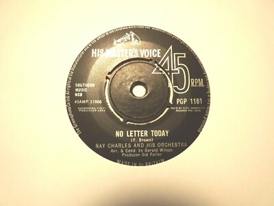 45rpm....Ray Charles.....No Letter Today.....Take These Chains From My Heart..