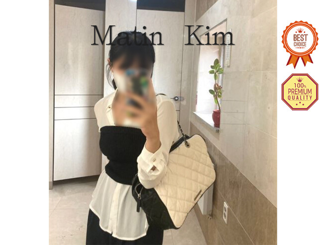 [Martin Kim] BIG QUILTING BAG IN IVORY MTK21BBG015W0IV Korean Brand