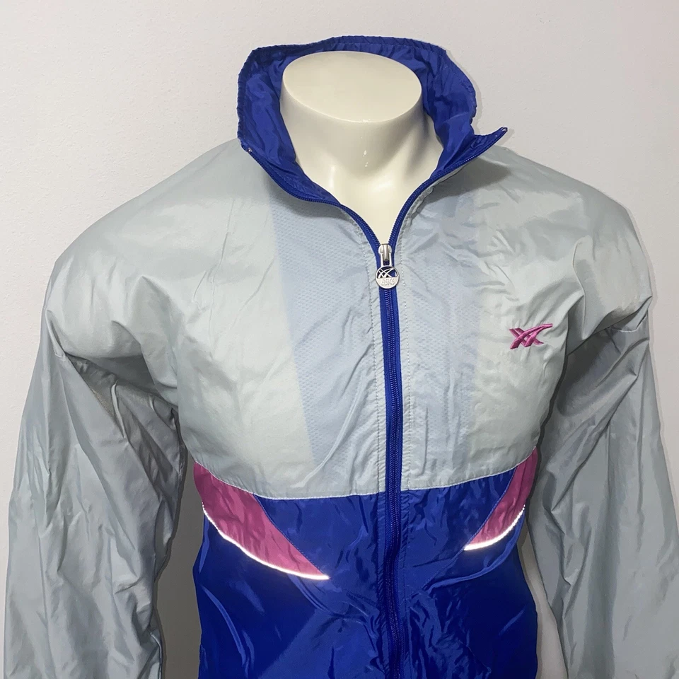 Chaqueta cortavientos ASICS Tiger de colección NYLON pista de correr retro años 70 80 para hombre GRANDE Foto 2 de 4
