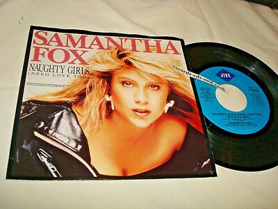 SAMANTHA FOX-NAUGHTY GIRLS NEED LOVE TOO-JIVE 1089-7-JX USA NM/VG+