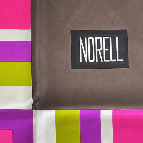 NORMAN NORELL USA Fashion Designer 100% Silk Scarf Vintage Geometric Switzerland - Picture 2 of 5