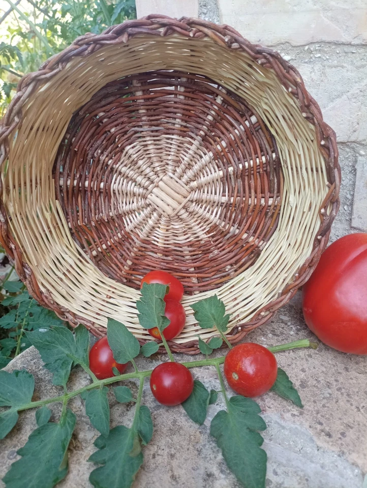 CESTINO in vimini naturale | artigianale, fatto a mano | 22 cm - Immagine 3 di 3