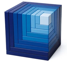 NEW Naef Cella Classic Blue Wooden Toy Cube architectural blocks  Peer Clahsen