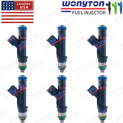 6Pcs Fuel Injectors 6F2E-B4A EV14 For 2005-2007 Ford Mercury 3.9 4.2 V6