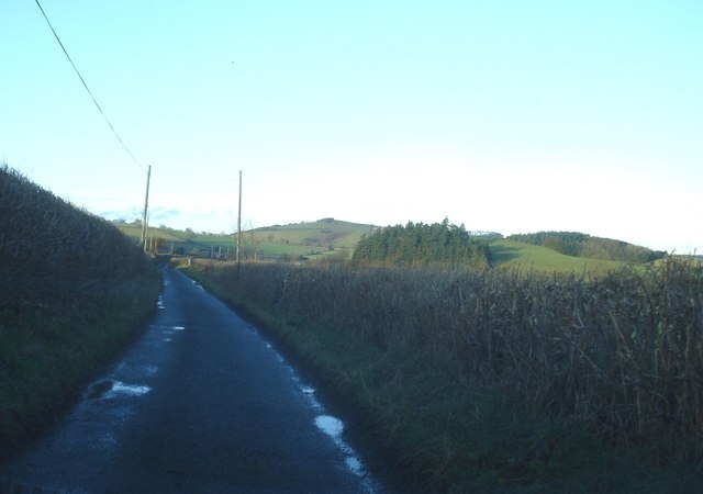 Photo 6x4 Lane to Hopton Castle Bedstone View northwards with the wooded  c2008