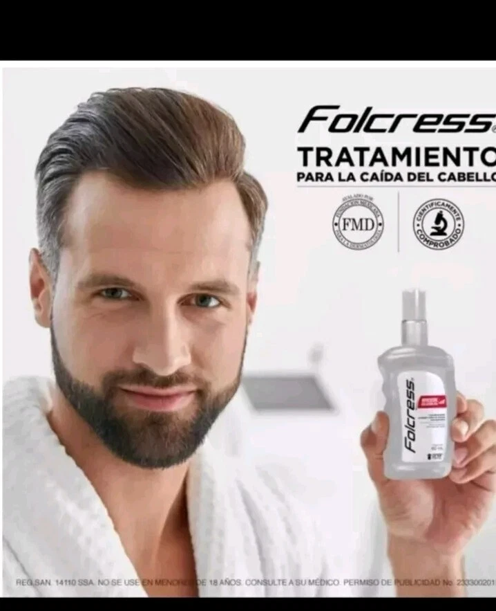FOLCRESS 3 CAJAS TRATAMIENTO DE PÉRDIDA DE CABELLO Y CHAMPÚ PARA CABELLO ESTIRADO ¡PAQUETE DE 3!🔥CABELLO SEXY  Foto 2 de 4