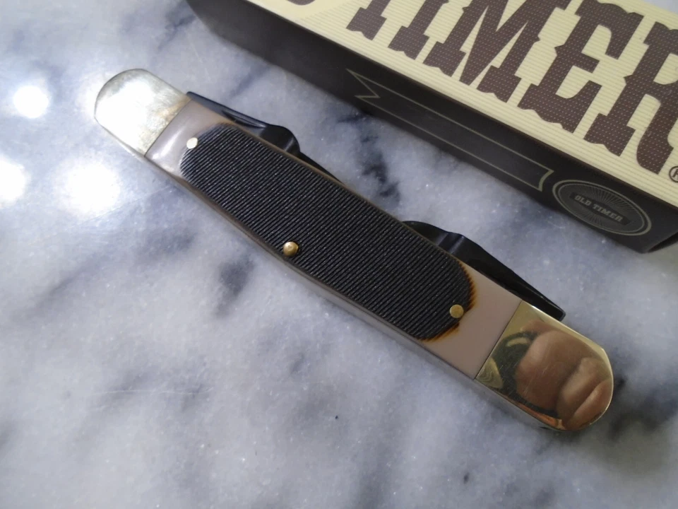 Cuchillo de Bolsillo Schrade Old Timer Clásico Whittler Tallado en Madera 6 Hojas 24OT Nuevo Foto 3 de 4