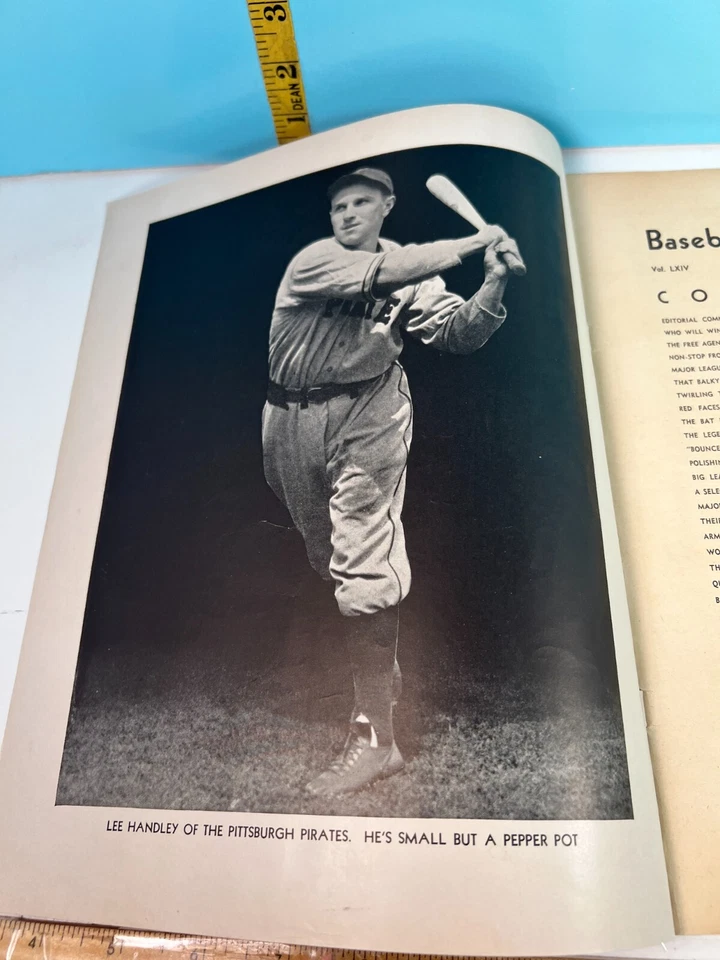 1940 Baseball Magazine April - Dizzy Dean, Henrich, Hornsby, Foxx, Camilli - Image 2 of 4