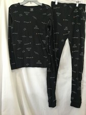 New Carter's Girls Allover Hearts Pajama Set Snug fit " Sunshine" Black 12,14