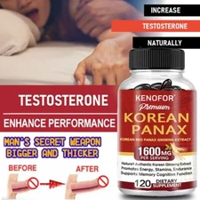 Korean Red Ginseng 1600 Mg - Testosteron Booste, Increases Desire 30 To 120 Caps