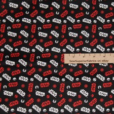 Star Wars Jedi and Rebel Icon Image Cotton Fabric 1/2 Yard 73090221-6