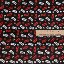 Star Wars Jedi and Rebel Icon Image Cotton Fabric  1/2 Yard  #73090221-6