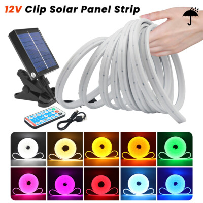 12V Solar LED Stripe Außen Neon 2835 SMD Leiste Streifen Band Garten Wasserdicht