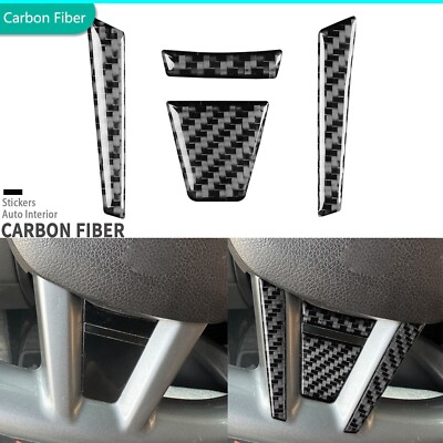 Real Carbon Fiber Interior Steering Wheel Chin Cover For Seat Leon MK2 2005-2012