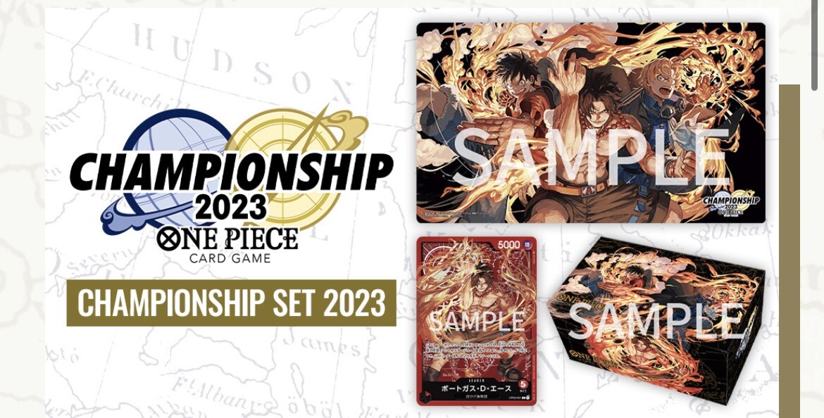 One Piece Card Game Championship set 2023 Ace promo card + Playmat 