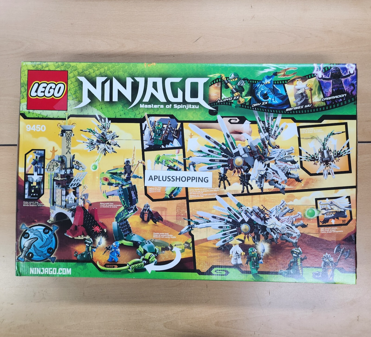手作り額付き作品　title「蒼天のニャンコ」 LEGO 9450 NINJAGO EPIC DRAGON BATTLE NEW! Slight Box Damage