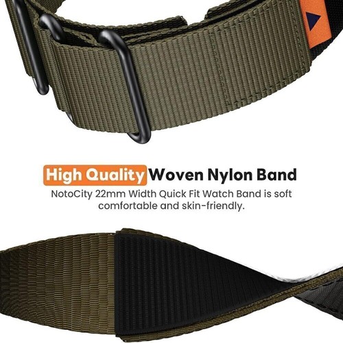 Quick Fit Nylon Band Strap For Garmin Fenix 3HR 5 5X 6 6X 7 7X Pro Mk1 Mk2i Mk3i - Picture 13 of 29