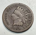 1864 Indian Head Cent Penny Major Reverse Die Rotation Error Bronze