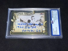 Bill Mazeroski Signed 2024 Topps Finest Timelines Baseball Card PSA Slabbed