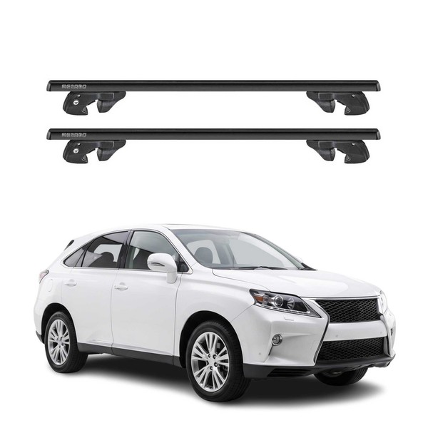 DachträGer GrundtäGer FüR Lexus RX III 2010-2015 Aluminium 90Kg TÜV Schwarz 2Tlg-image