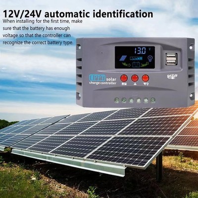 30 Amp MPPT Controller mit LCD Spannungsregler für 12V 24V Batteriesysteme