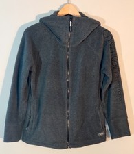 CALVIN KLEIN Performance Front Zip Hooded Dry Jacket Sz Small Fleece Logo Gray