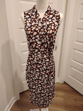 Amazon Essentials Multicolor Floral Sheath Dress V-Neck Sleeveless Size M