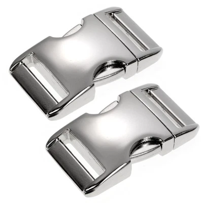 GANZOO Metall-Klickverschluss Alumaxx 1'', 2 Stück, Klipp-Verschluss, Steck-Schließe