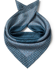 100 Silk 25" Scarf square men Women neckerchief Wrap paisley blue navy SC5-S