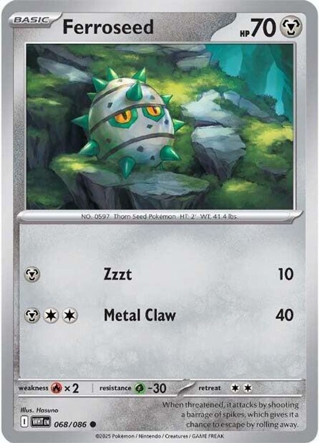 Pokemon Ferroseed (68/325) White Flare NM