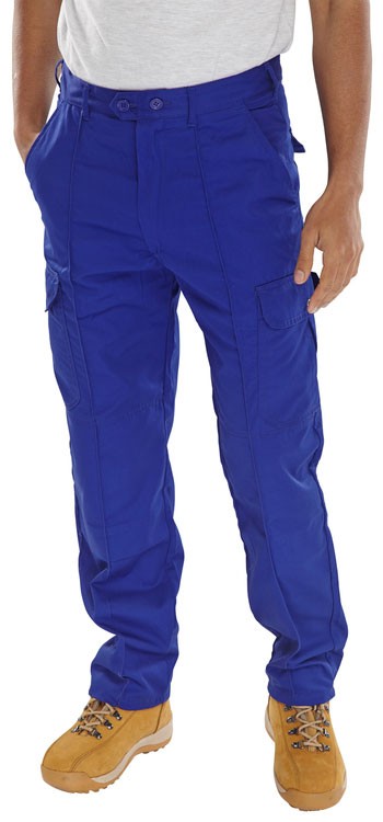 Beeswift Super Drivers Trousers Royal Blue Size 38
