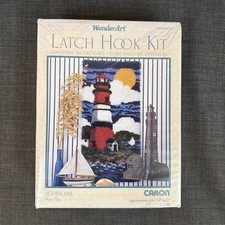 WONDERART LATCH HOOK KIT LIGHTHOUSE 16"X32" SEALED Art. 4122 tapestry crochet