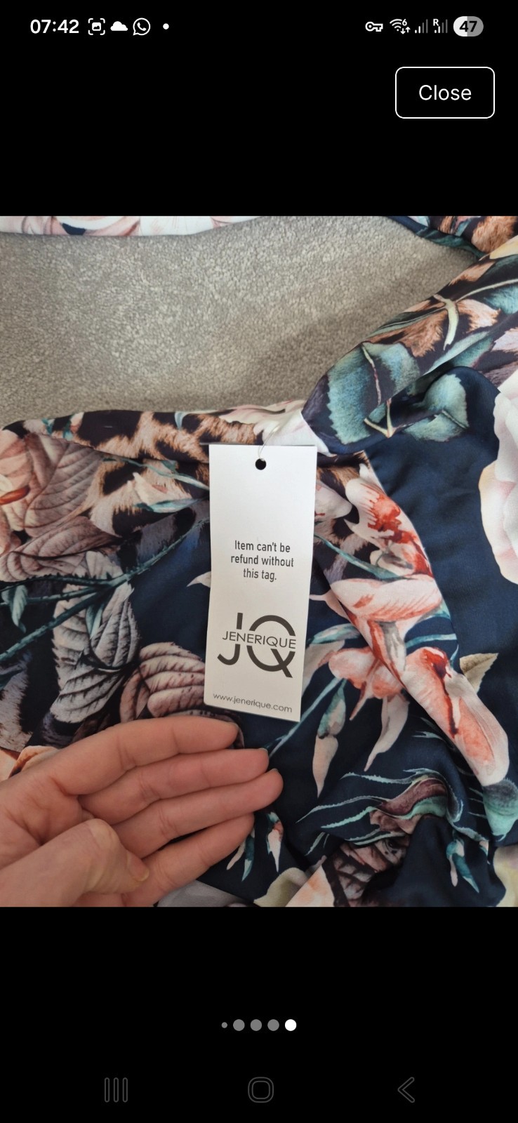 Jq By JENERIQUE Flower Print Dress Size 10uk image 2